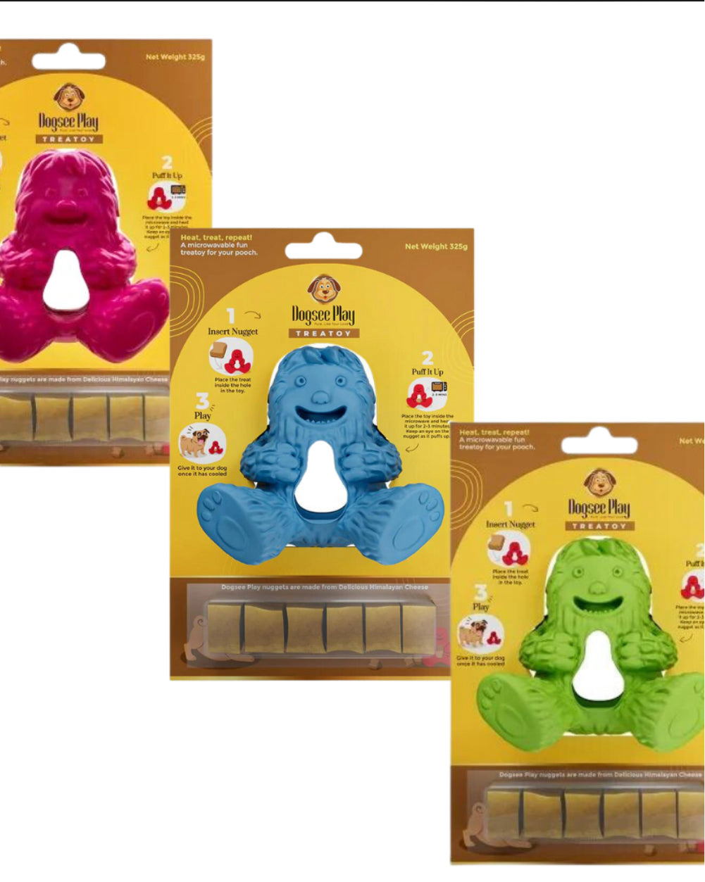 Dogsee Yeti Treat Toy, 3 colours available (Free Postage)