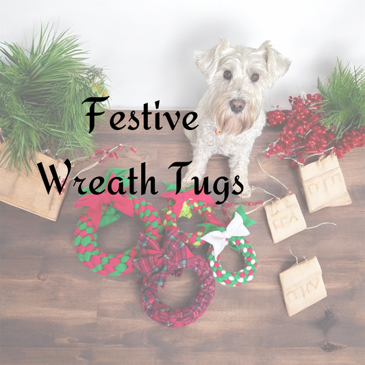 Festive Wreath Dog Tug 3 Sizes Available (Free Postage)