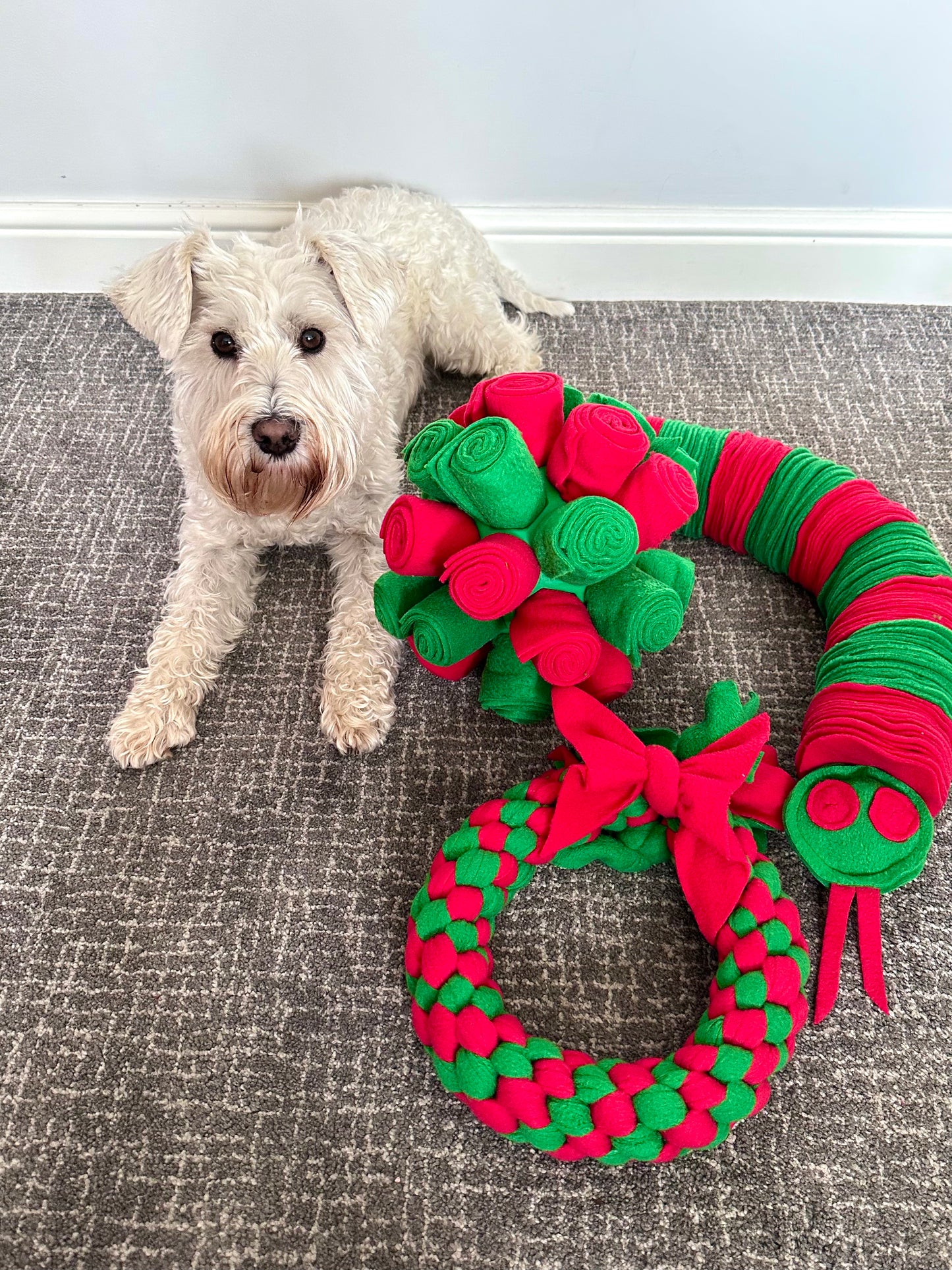 Festive 3 in 1 - Snake/Wreath Tug /Cage Ball Enrichment Sets  (Free Postage)