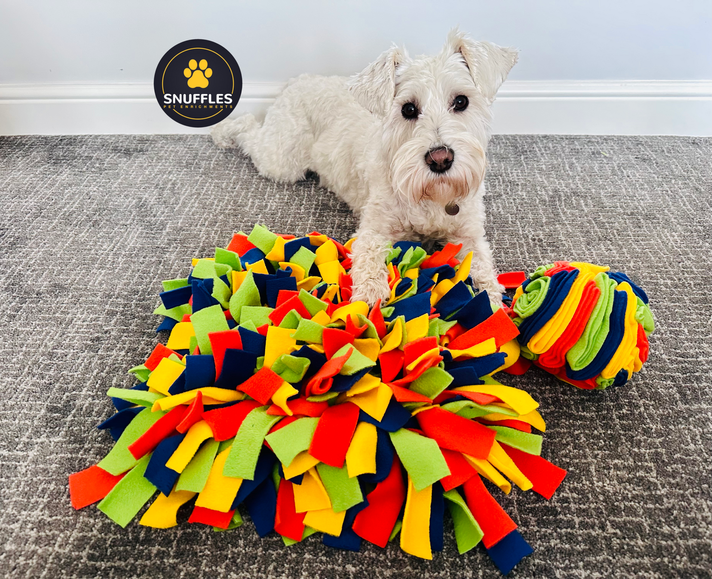 Multicoloured Medium Snuffle Mat And Medium Snuffle Ball For Dogs,
