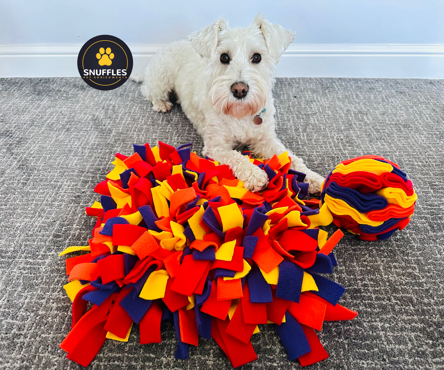 Multicoloured Medium Snuffle Mat And Medium Snuffle Ball For Dogs,