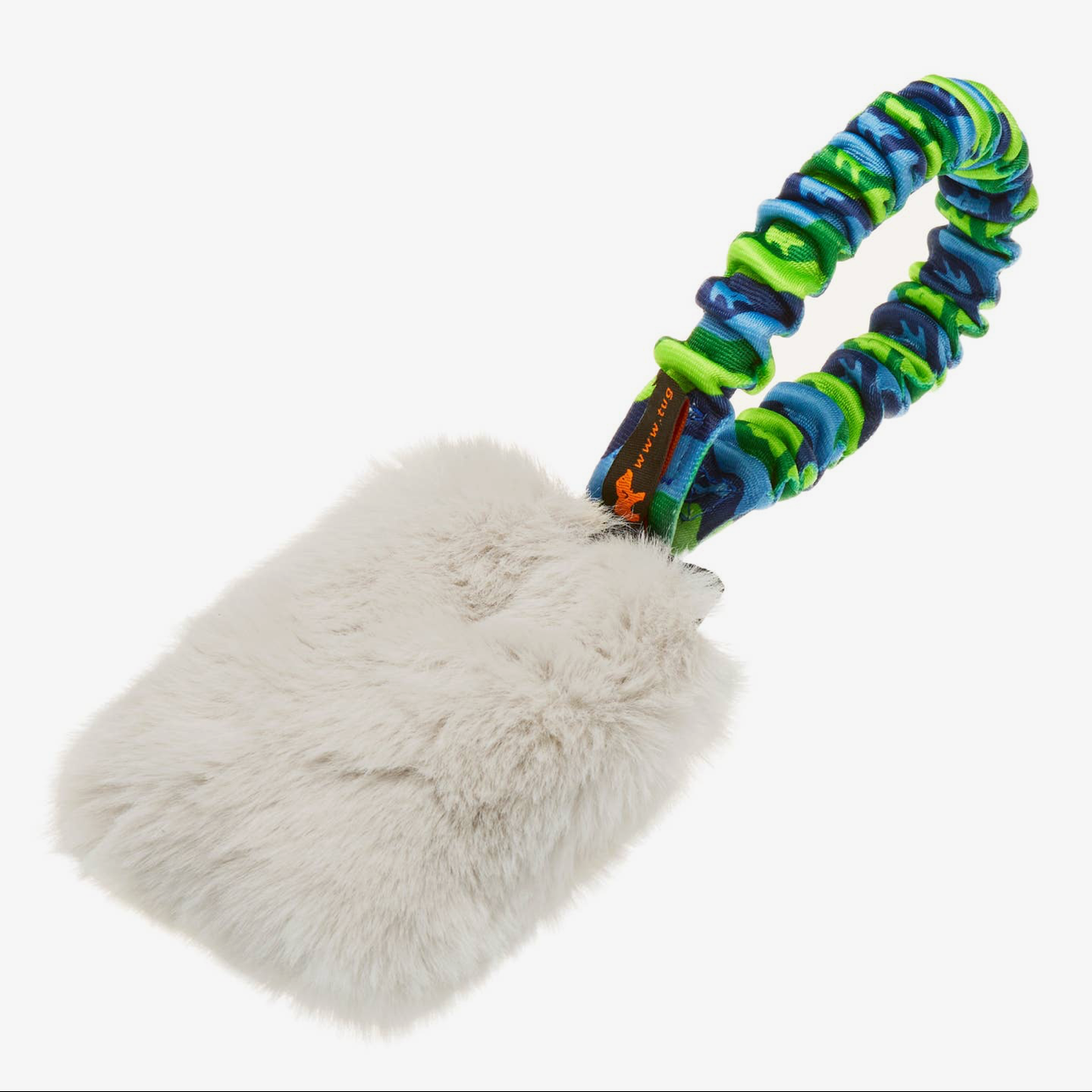 Faux Fur Pocket Size Squeaky Bungee, Tug-E-Nuff Range