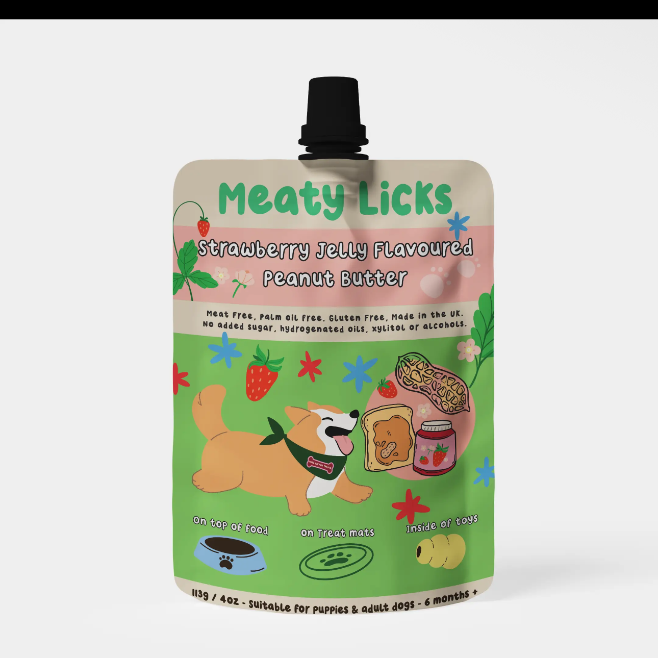 Meaty Licks Peanut Butter Sachets