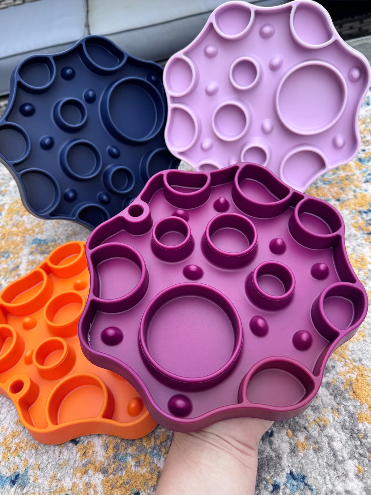 Crater Bowl With Lick Mat Base (2 in 1)