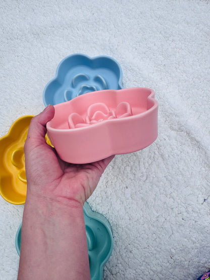 Ceramic Botanical Bloom Slow Feeder Bowl