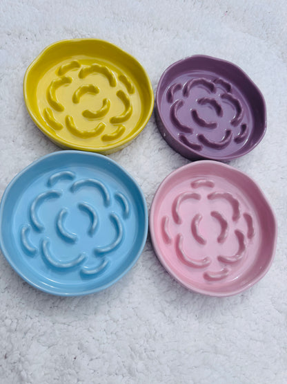 Ceramic Mini Maze Slow Feeder Bowl