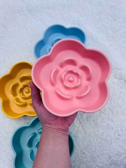 Ceramic Botanical Bloom Slow Feeder Bowl