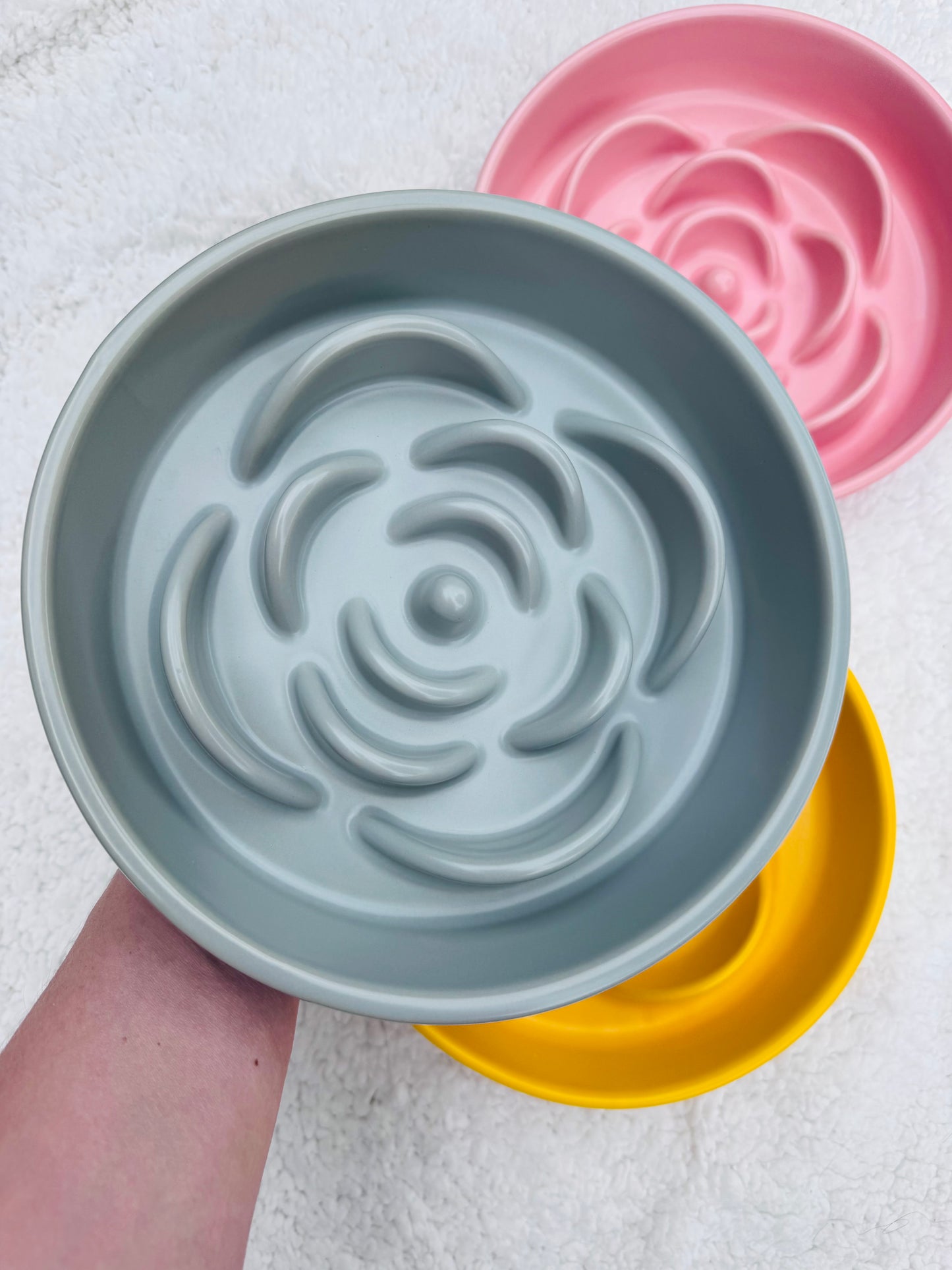 Ceramic Mystic Rose Slow Feeder Bowl