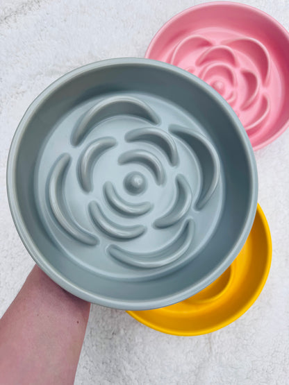 Ceramic Mystic Rose Slow Feeder Bowl