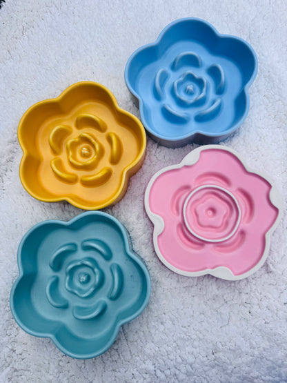 Ceramic Botanical Bloom Slow Feeder Bowl