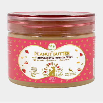 Peanut Butter With Strawberry & Pumpkin Seeds