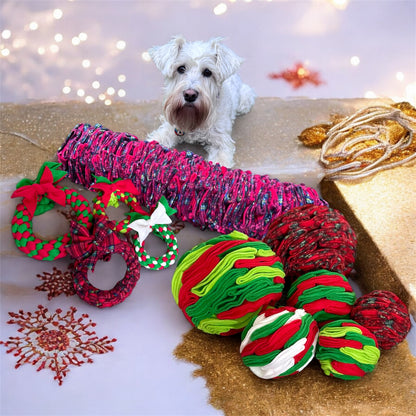 Festive 3 in 1 - Pocket Puzzle/ Wreath Tug/ Snuffle Ball Enrichment Sets  (Free Postage)