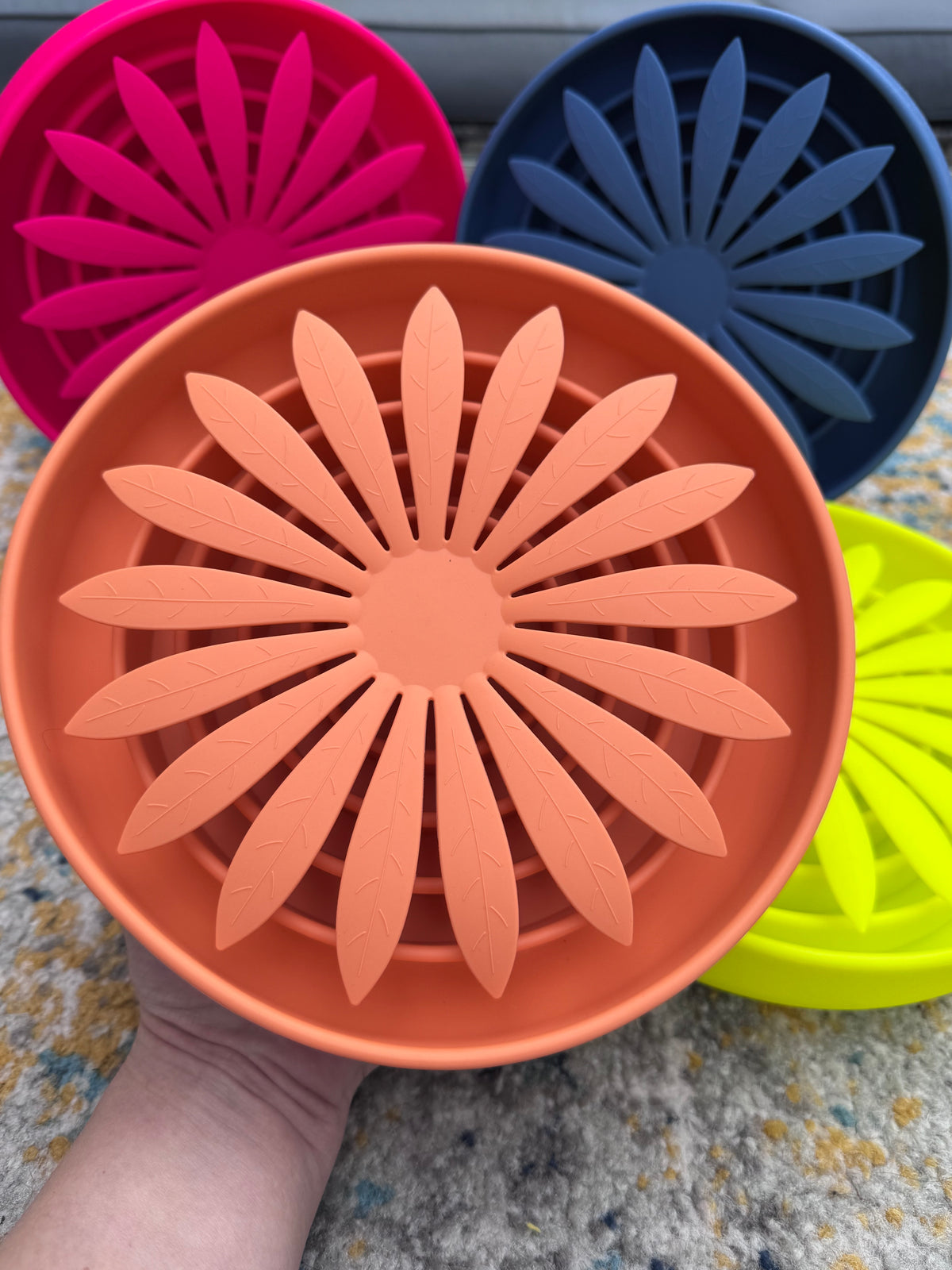 Funky Floral Slow Feeder Bowl