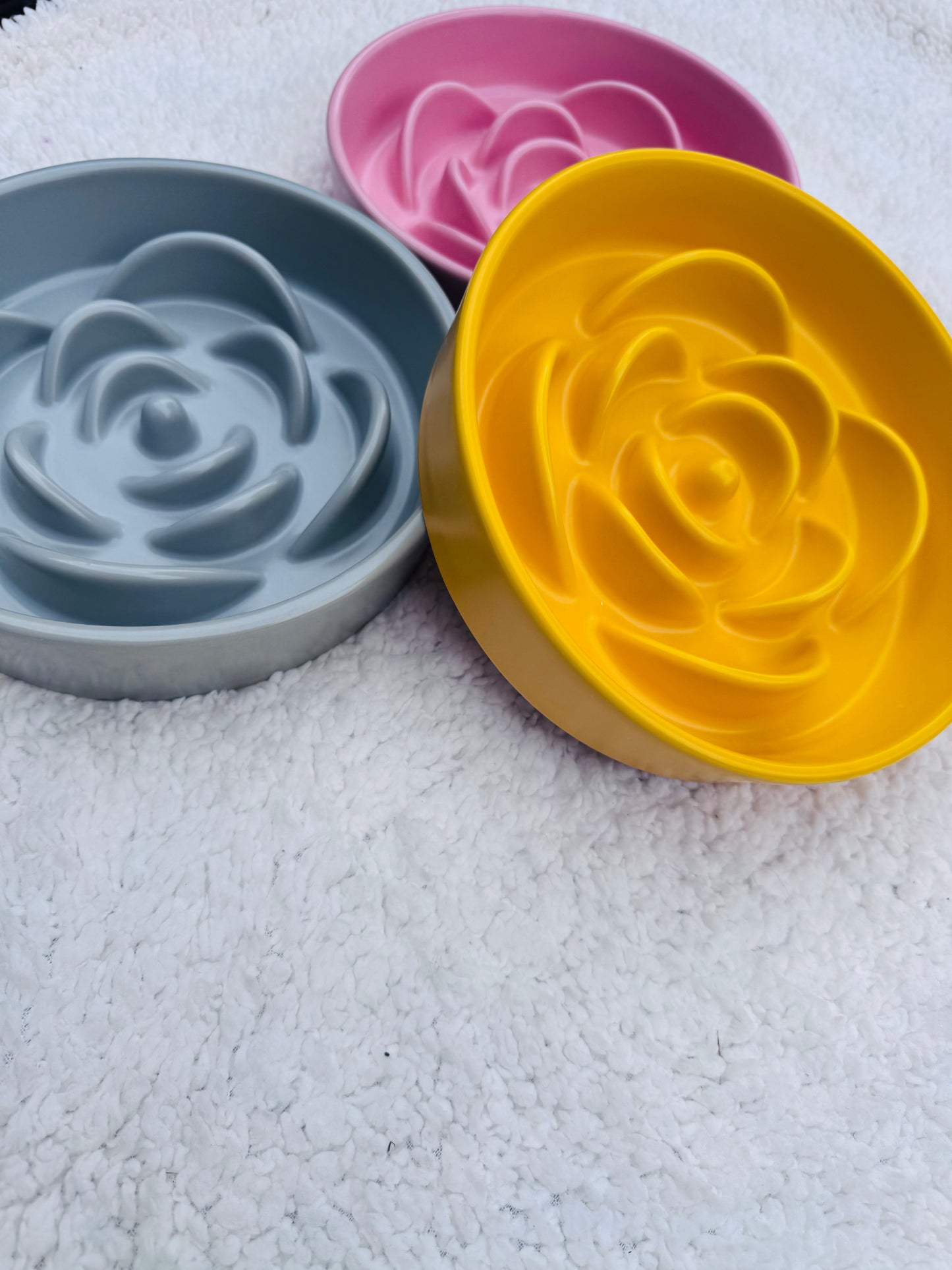 Ceramic Mystic Rose Slow Feeder Bowl
