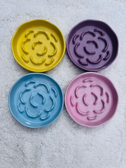 Ceramic Mini Maze Slow Feeder Bowl