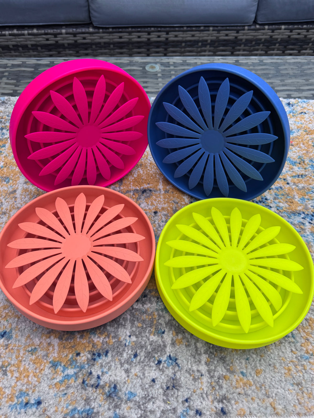 Funky Floral Slow Feeder Bowl