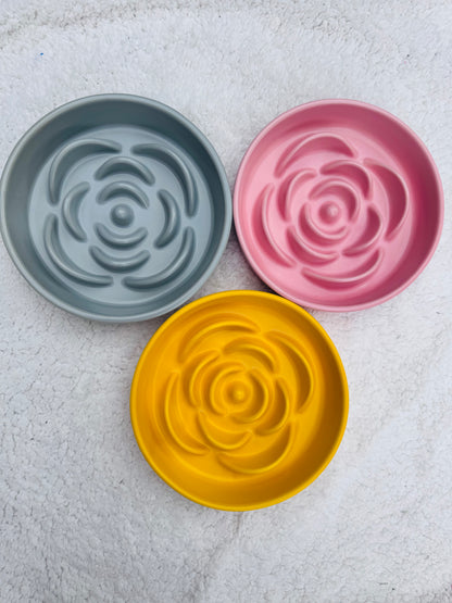 Ceramic Mystic Rose Slow Feeder Bowl