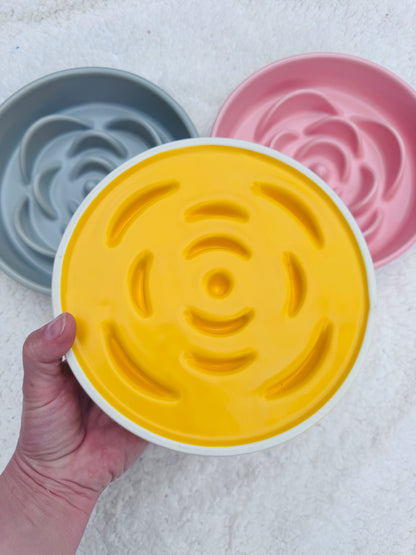 Ceramic Mystic Rose Slow Feeder Bowl