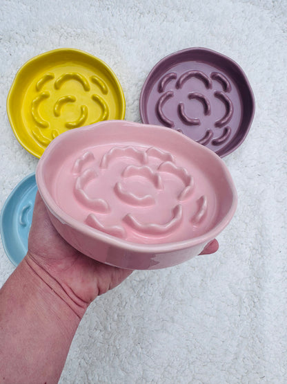 Ceramic Mini Maze Slow Feeder Bowl