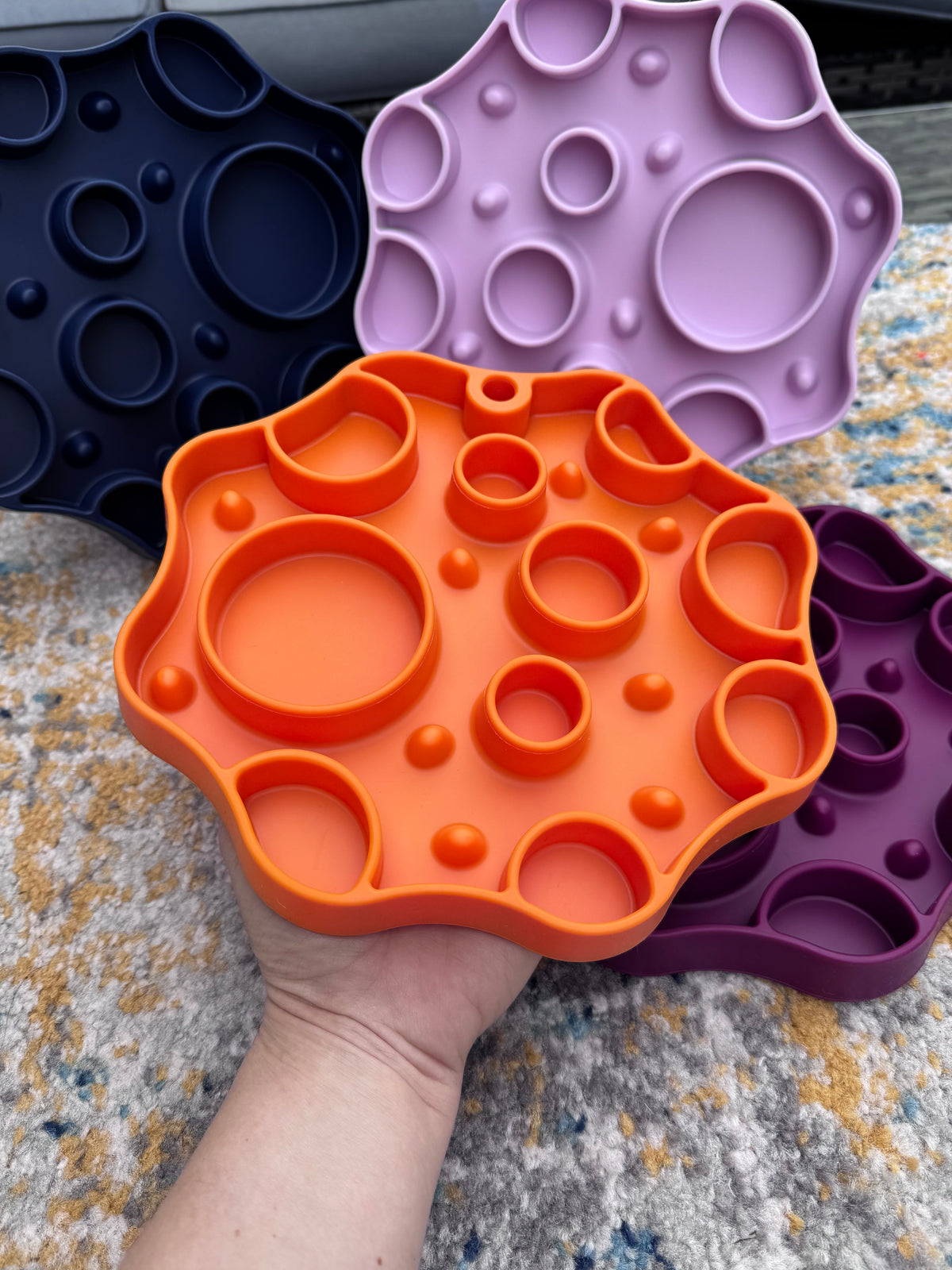 Crater Bowl With Lick Mat Base (2 in 1)