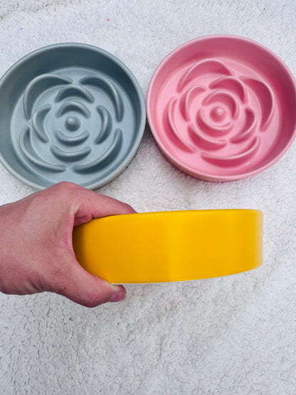Ceramic Mystic Rose Slow Feeder Bowl
