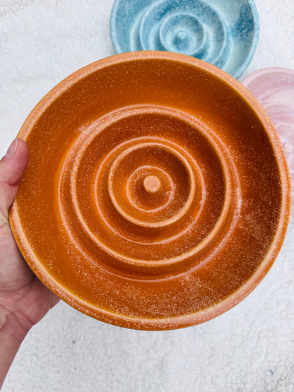 Ceramic Swirly Whirl Slow Feeder Bowl