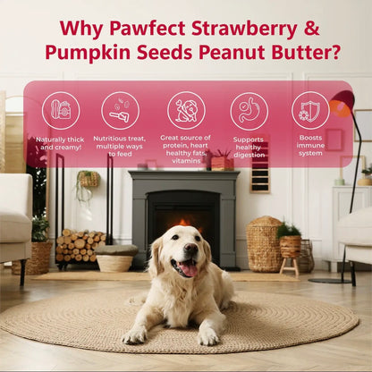 Peanut Butter With Strawberry & Pumpkin Seeds