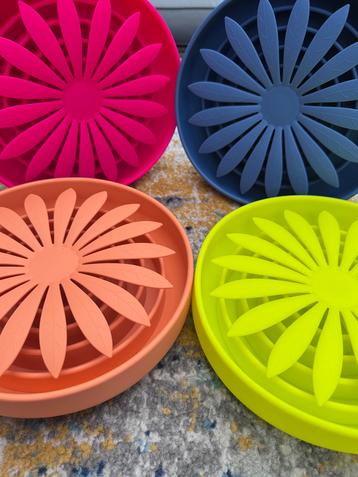 Funky Floral Slow Feeder Bowl