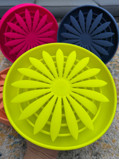 Funky Floral Slow Feeder Bowl