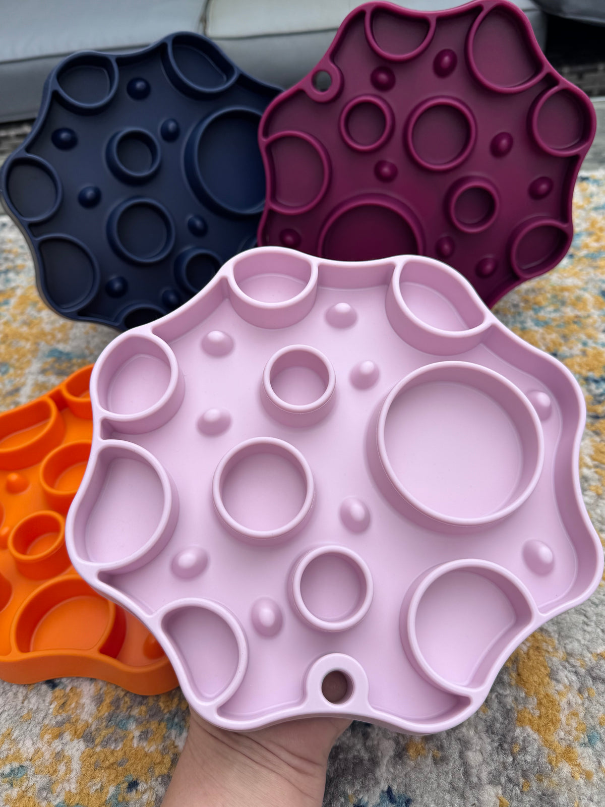 Crater Bowl With Lick Mat Base (2 in 1)