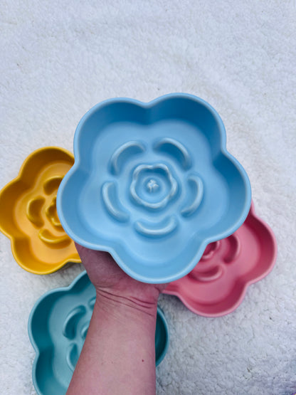 Ceramic Botanical Bloom Slow Feeder Bowl