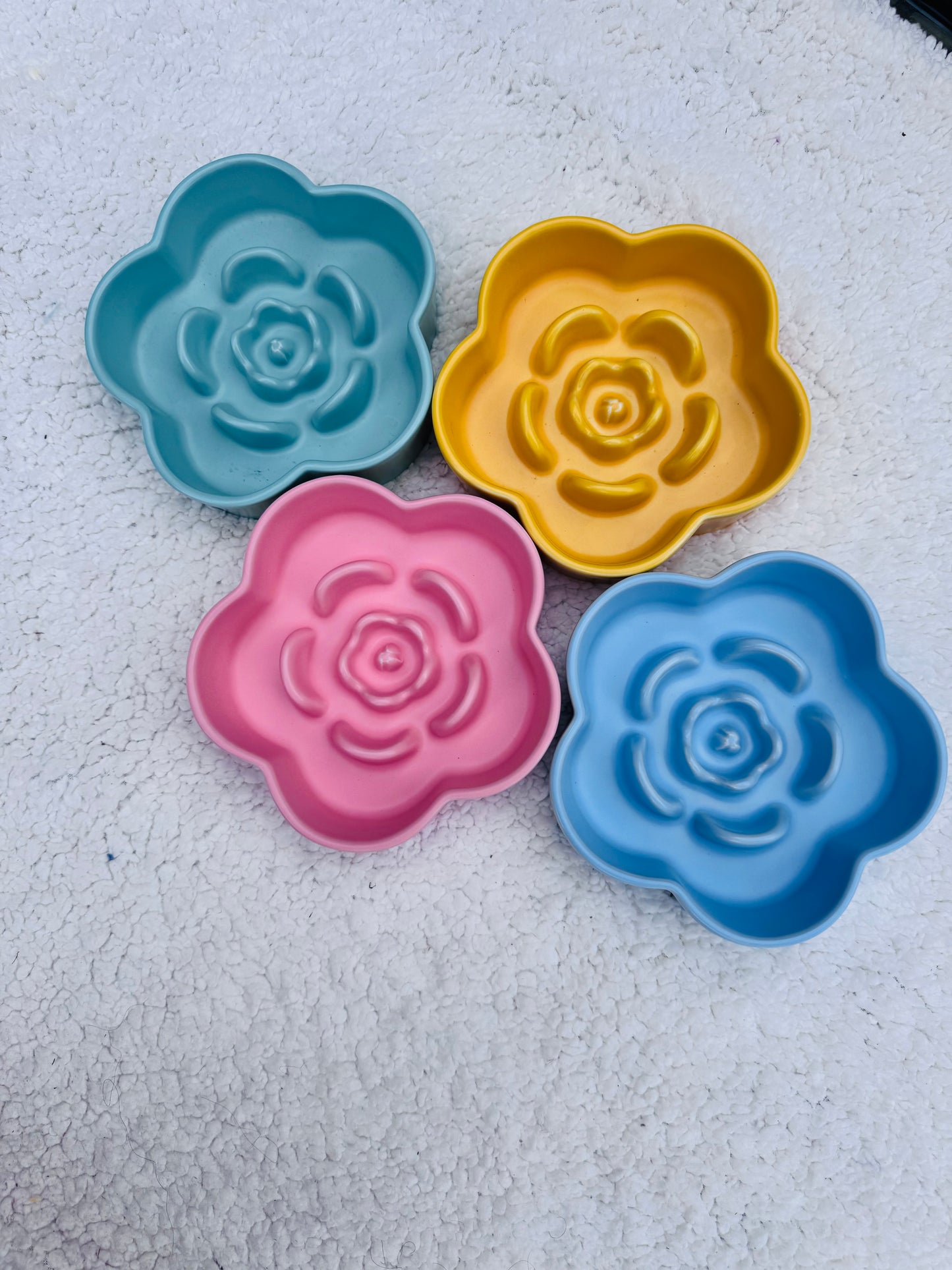 Ceramic Botanical Bloom Slow Feeder Bowl