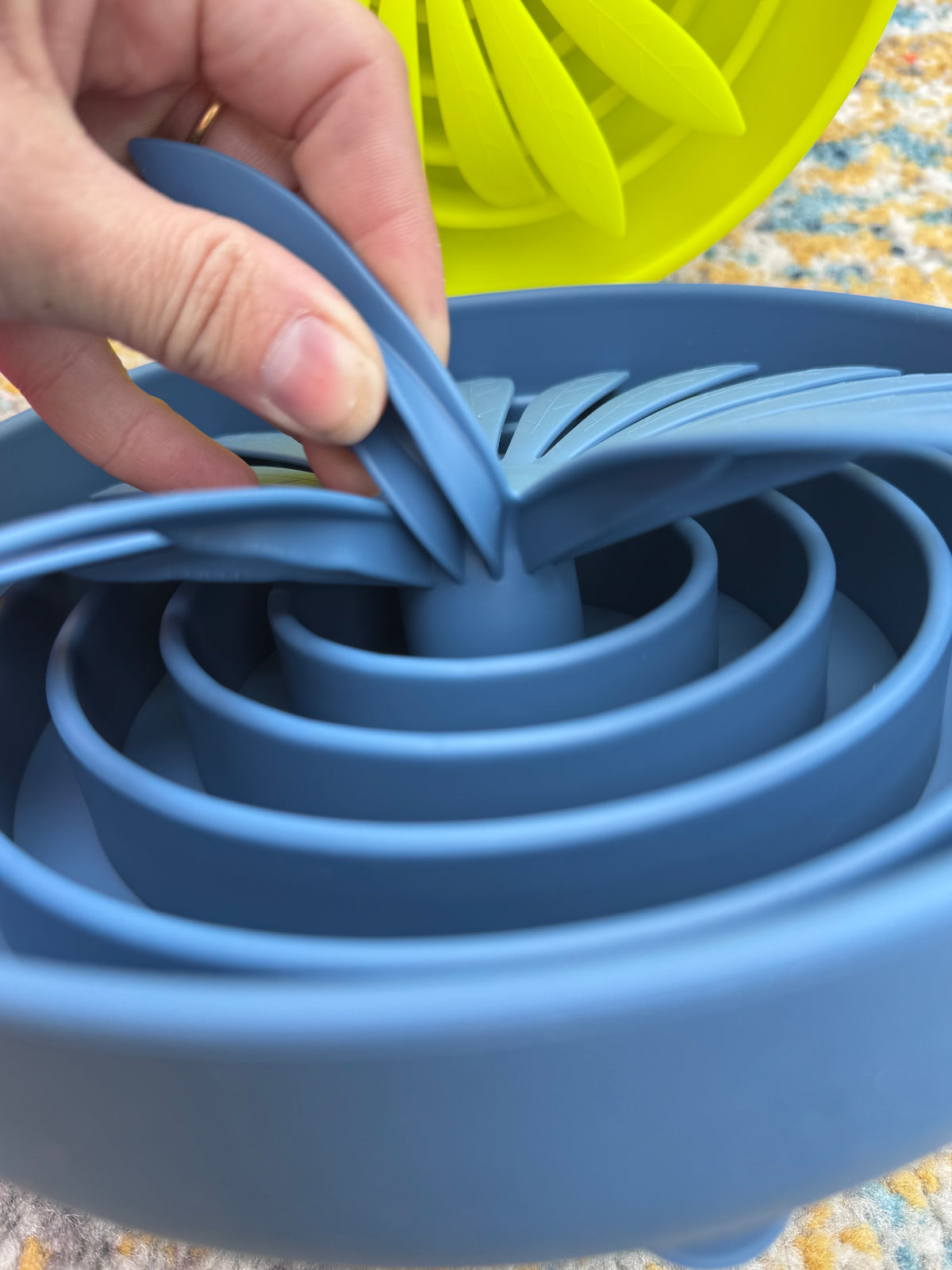 Funky Floral Slow Feeder Bowl
