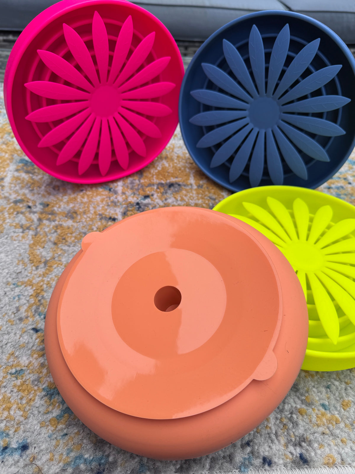 Funky Floral Slow Feeder Bowl