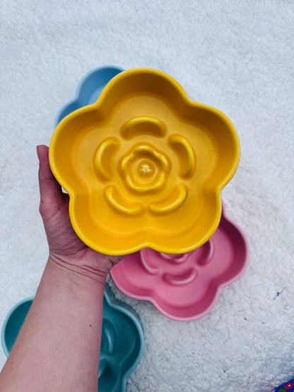 Ceramic Botanical Bloom Slow Feeder Bowl