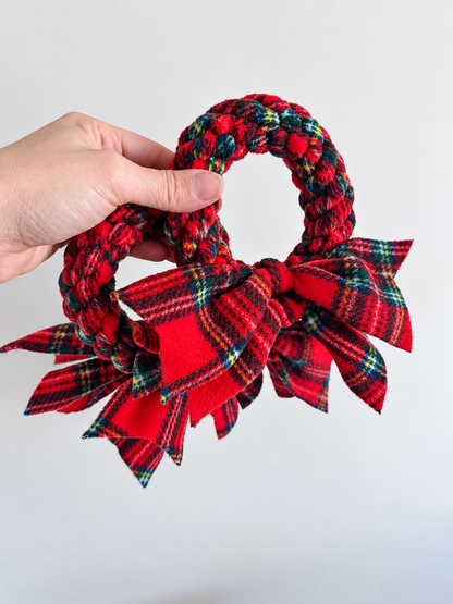 Festive Wreath Dog Tug 3 Sizes Available