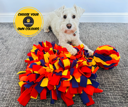 Custom Coloured Snuffle Mat & Medium Snuffle Ball Matching Set (Free Postage)