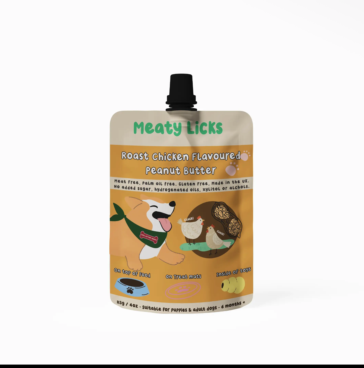 Meaty Licks Peanut Butter Sachets