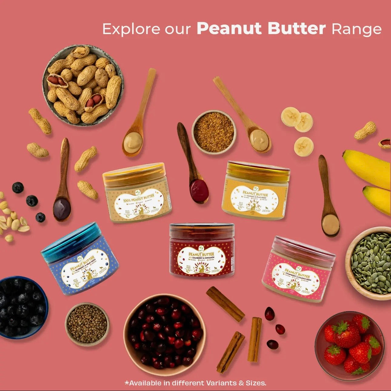 Peanut Butter With Strawberry & Pumpkin Seeds