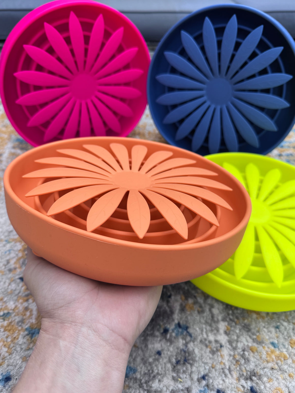 Funky Floral Slow Feeder Bowl