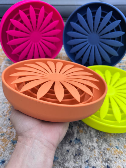 Funky Floral Slow Feeder Bowl