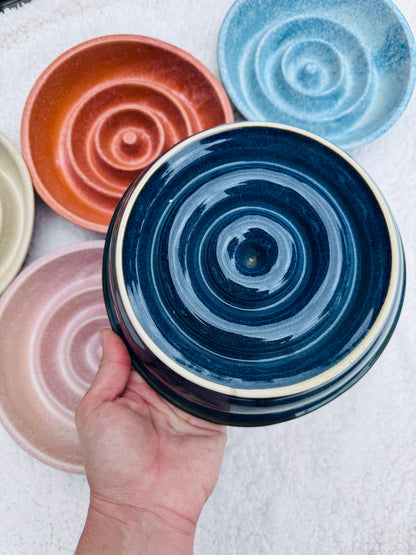 Ceramic Swirly Whirl Slow Feeder Bowl