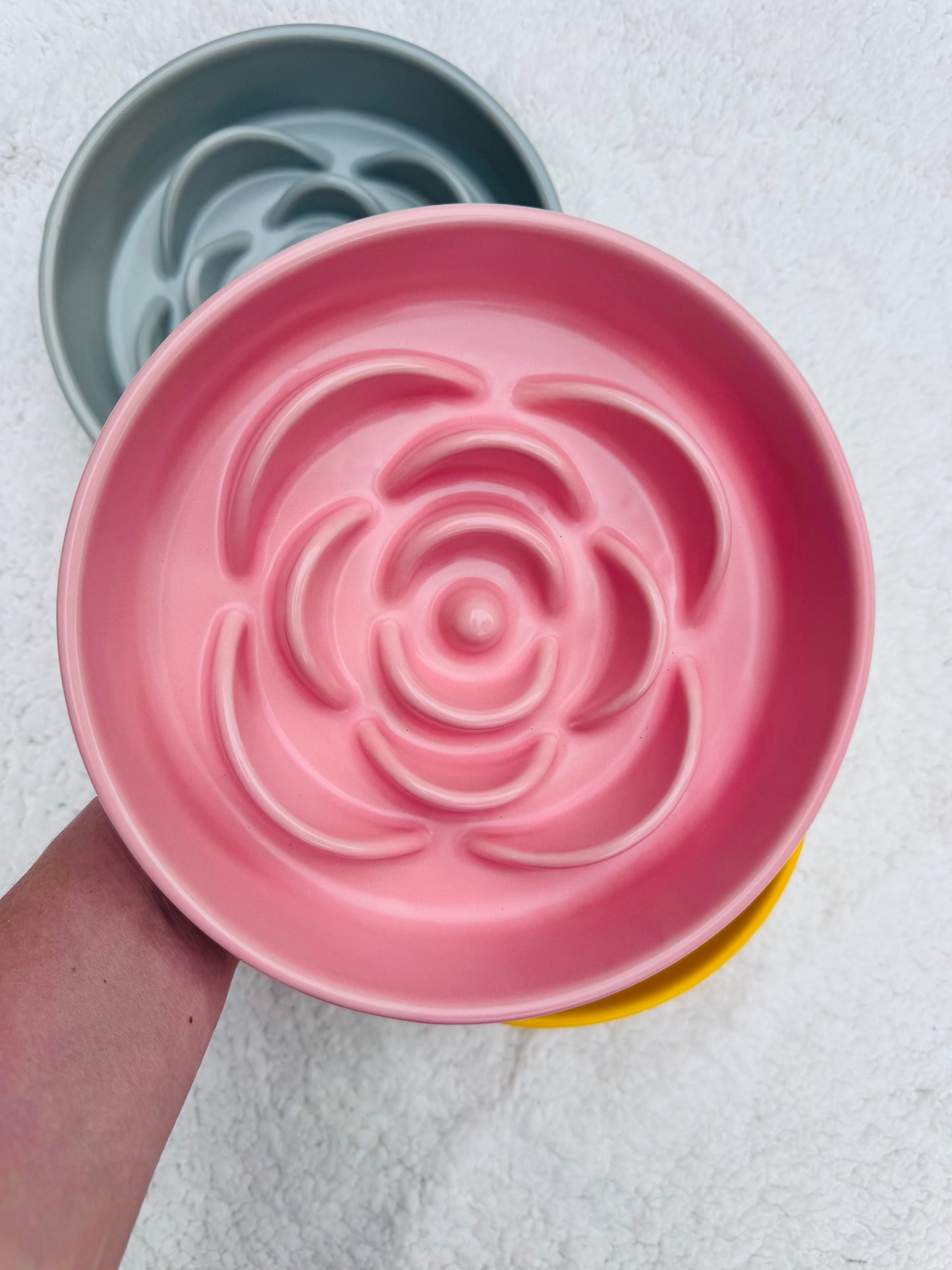 Ceramic Mystic Rose Slow Feeder Bowl