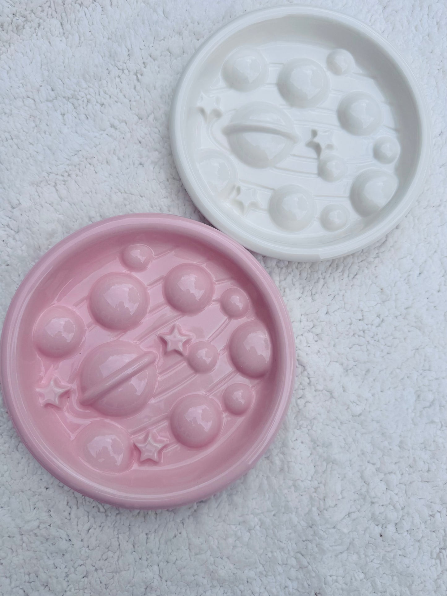 Ceramic Cosmos Slow Feeder Bowl