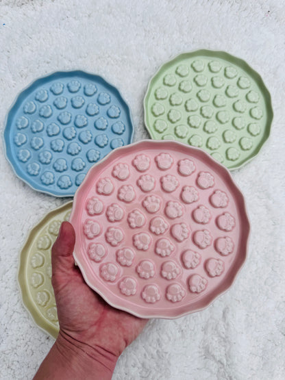 Ceramic Paw Plate Slow Feeder