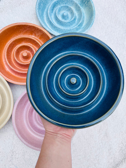 Ceramic Swirly Whirl Slow Feeder Bowl
