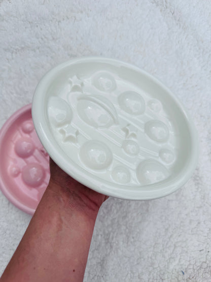 Ceramic Cosmos Slow Feeder Bowl