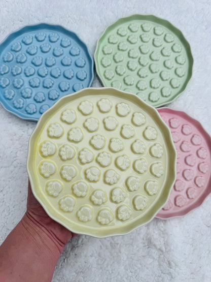 Ceramic Paw Plate Slow Feeder