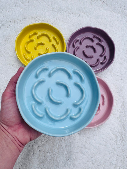 Ceramic Mini Maze Slow Feeder Bowl