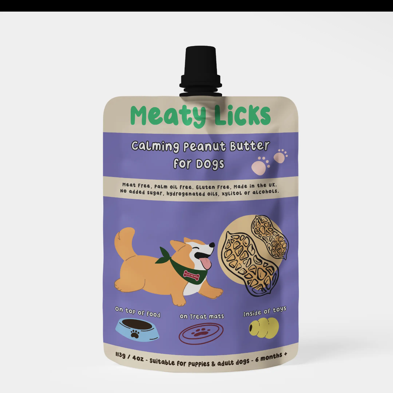 Meaty Licks Peanut Butter Sachets